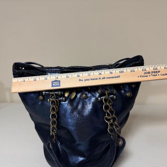 Disney Nightmare Christmas Shoulder Bag Women Blue Shimmer Hat Jack Skellington - Picture 8 of 10